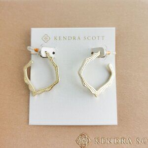 Kendra Scott Miku Gold Hoop Earrings New
